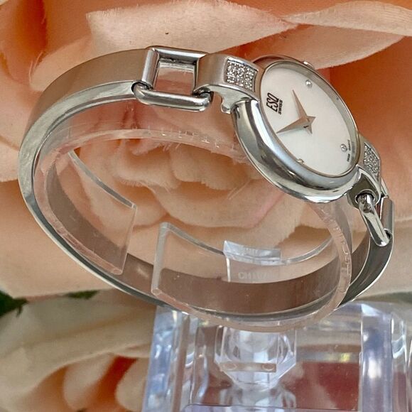 ESQ by Movado Diamond Accented Swiss Quartz Bangle Watch Mother of Pearl - Picture 6 of 14